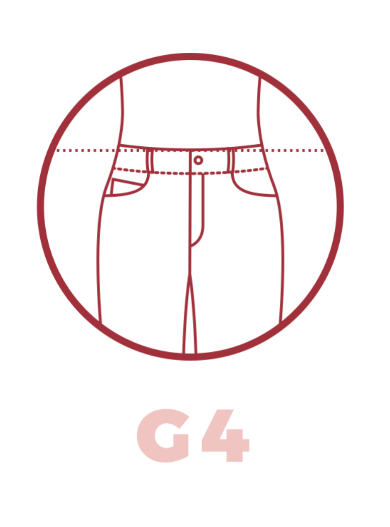 cintura da calça jeans G4